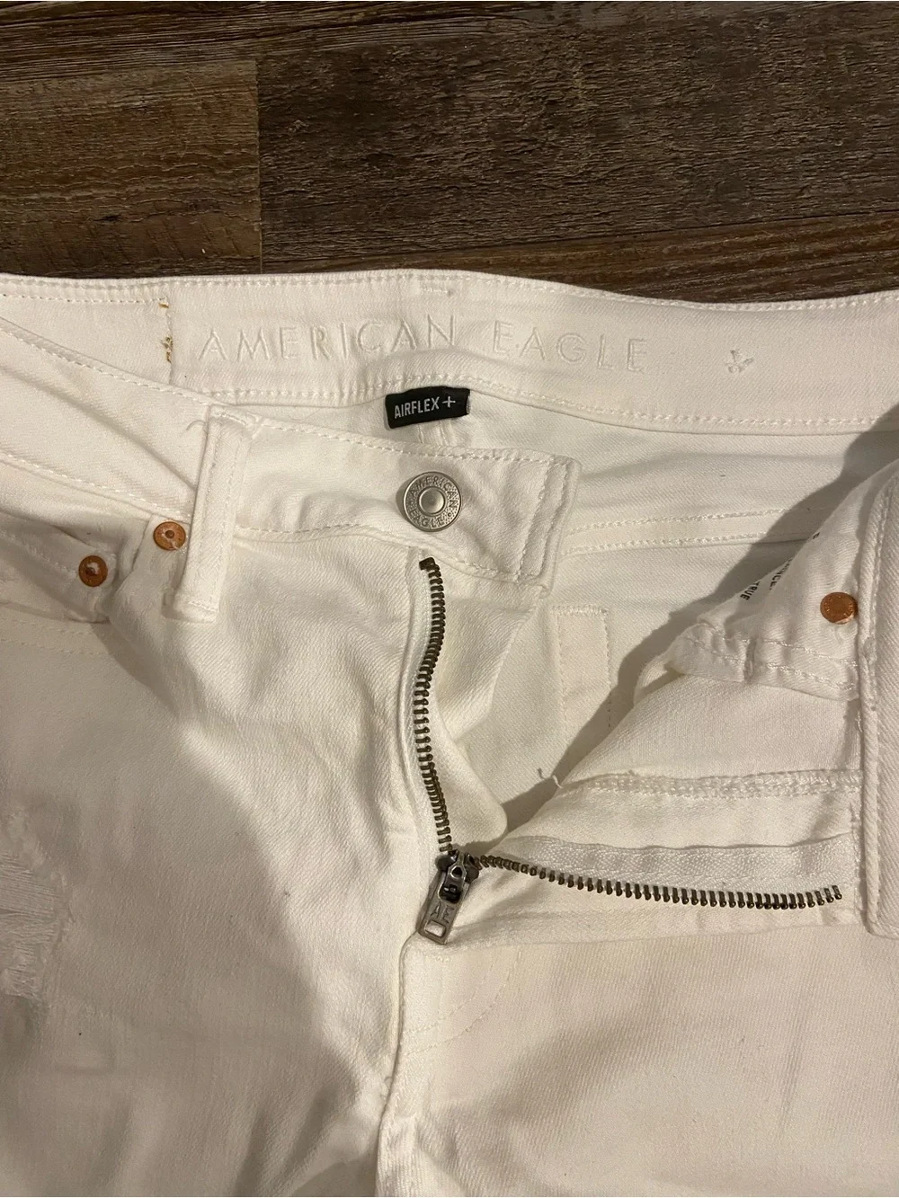 American Eagle Outfitters White Straight Leg Jeans